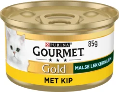Gourmet Gold Malse Lekkernijen – Kattenvoer Natvoer – Met Kip – 24 X 85 Gr