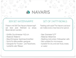 Navaris Voerbakjes Voor Katten - Set Van 3 Voer- En Waterbakken - Met Kattenkopjes Vorm - Antislip - Etensbakjes In Grijs, Wit En Zwart -Merkloos Verkoop 1200x921 3
