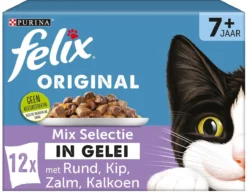 Felix Original Mix Senior 7+ In Gelei - Katten Natvoer - 4x12x85 Gr