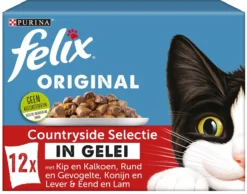 Felix Original Countryside Selectie In Gelei - Katten Natvoer - 4 X 12 X 85gr