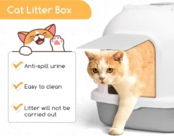 Nobleza ZSW - Kattenbak Met Kattenbakschep - 54x41x45 Cm - Grijs- L -Merkloos Verkoop 1200x943 1