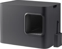 Hoopo® Dome Kattenbak Grijs - Kattenbak - Kattenbakschep - Kattenbakmat