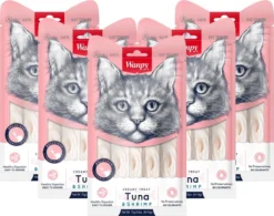 Wanpy Creamy Lickable Treats Tonijn En Garnaal - Voordeelbundel 5 Stuks - Kattensnack