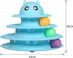 Sefaras Kattenspeeltjes - Set Bestaande Uit 14 Stuks - Kattenspeelgoed - Rond Draaiende Bal - Kattenspeeltje - Intelligente Kattenspeelgoed - Catch The Balls - Blauw -Merkloos Verkoop 1200x951