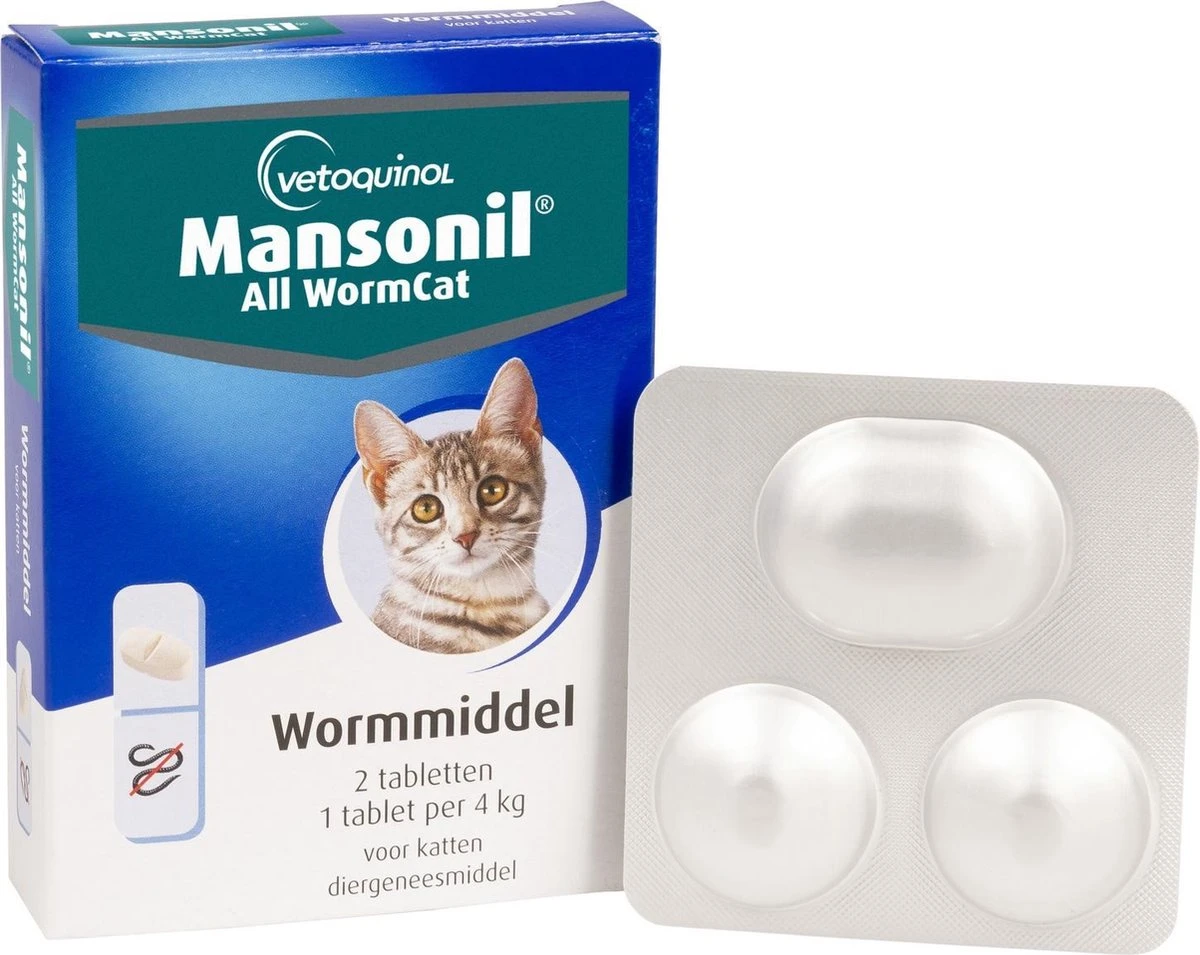 Mansonil All Worm Cat Ontworming - Kat - 2 Tabletten 5 Mansonil All Worm Cat Ontworming - Kat - 2 Tabletten - Image 5