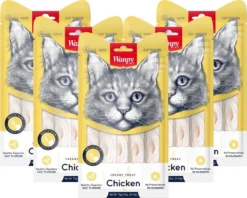 Wanpy Creamy Lickable Treats Kip - Voordeelbundel 5 Stuks - Kattensnack