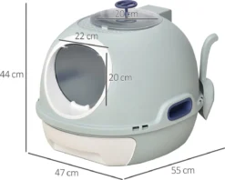 PawHut Kattentoilet Kattenbak Dakraam Bodembak Schep Draagbaar PP ABS D31-012 20 PawHut Kattentoilet Kattenbak Dakraam Bodembak Schep Draagbaar PP ABS D31-012 -Merkloos Verkoop 1200x960 4