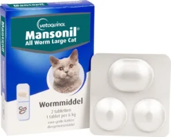 Mansonil All Worm Large Cat Ontworming - Grote Kat - 2 Tabletten -Merkloos Verkoop 1200x960 5