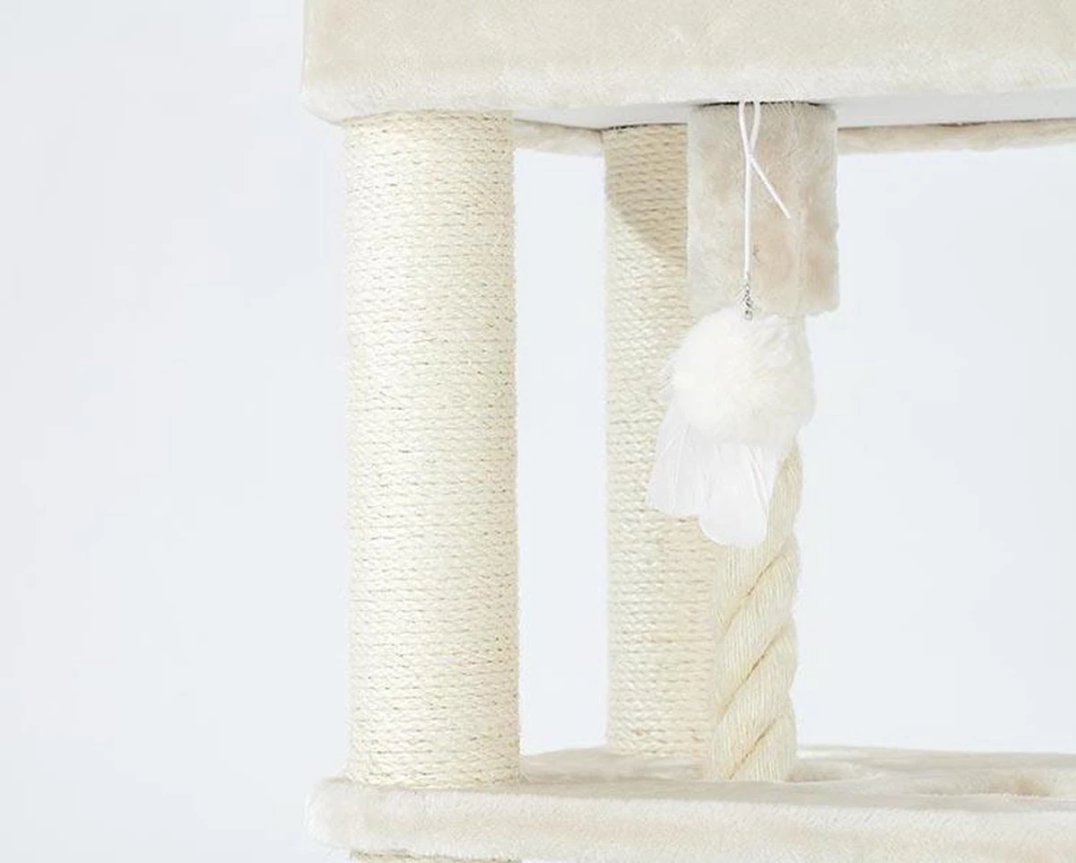 Petrebels Villa 100 Krabpaal - Creme - Modern - Stabiel - Meerdere Katten 2 Petrebels Villa 100 Krabpaal - Creme - Modern - Stabiel - Meerdere Katten - Image 2