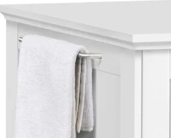 MEUBELEXPERT - Kattenhuis Kattenmand Wit Gesloten Kattentoilet Met Ingang En Handdoekhouder Kattenbak Kast Voor Katten Honden Huisdier 48,5 X 51 X 51,5 Cm Hout -Merkloos Verkoop 1200x970 4