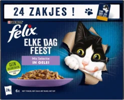 Felix Elke Dag Feest Mix Selectie In Gelei Kattenvoer Nat 4(24-pack) 9 Felix Elke Dag Feest Mix Selectie In Gelei Kattenvoer Nat 4(24-pack) -Merkloos Verkoop 1200x972