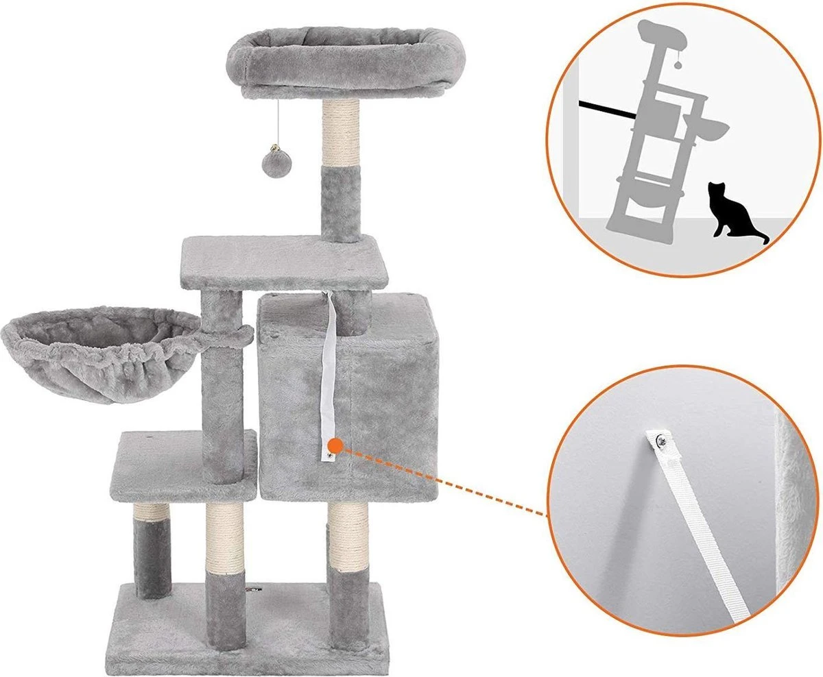 Krabpaal Voor Grote Katten - Multiniveau Krabpaal - 110 Cm Hoog 2 Krabpaal Voor Grote Katten - Multiniveau Krabpaal - 110 Cm Hoog - Image 2