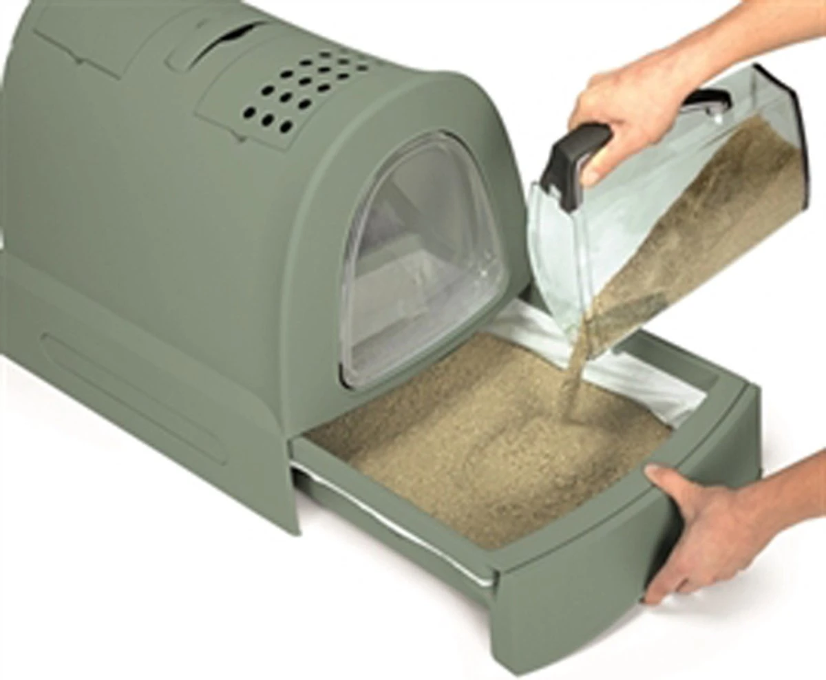 Imac Kattenbak Zuma Met Schuiflade Groen 56x40x42,5 Cm 1 Imac Kattenbak Zuma Met Schuiflade Groen 56x40x42,5 Cm