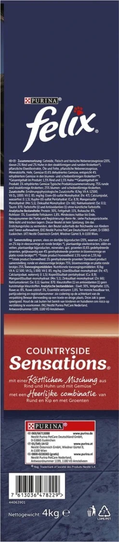 Felix Meaty Sensations - Katten Droogvoer - Rund, Kip & Groenten - 4kg -Merkloos Verkoop 265x1200 2