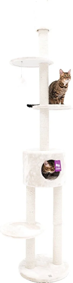 Petrebels Anna 240 Krabpaal - Creme - 240 Tot 265 Cm - Met Plafondspanner