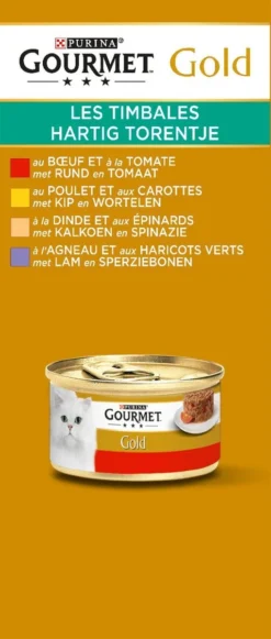 Gourmet Gold Hartig Torentje - Kattenvoer Natvoer - Vlees Met Groente Mix - 48 X 85 G -Merkloos Verkoop 510x1200