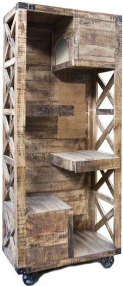 Lex & Max Kattenmeubel Op Wielen Klimmeubel Hout 95x225x50cm