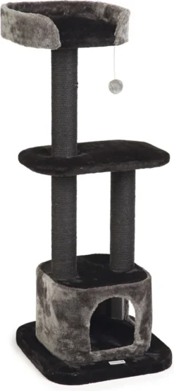Beeztees Bondica - Krabpaal - Zwart/Grijs - 50x50x120 Cm