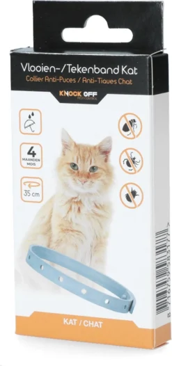 Knock Off Vlooien-tekenband – 100% Natuurlijke Vlooienbestrijding - Zonder Schadelijke Pesticiden Of Gif – Effectief Tot 4 Maanden – Nederlands- En Franstalige Handleiding – Regen- En Waterbestendig - Geschikt Voor Katten – 35 Cm -Merkloos Verkoop 564x1200 2