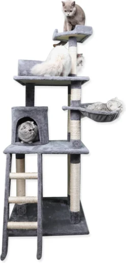 Nobleza Katten Krabpaal 40KQY - 59 X 59 X 156 Cm - Grijs