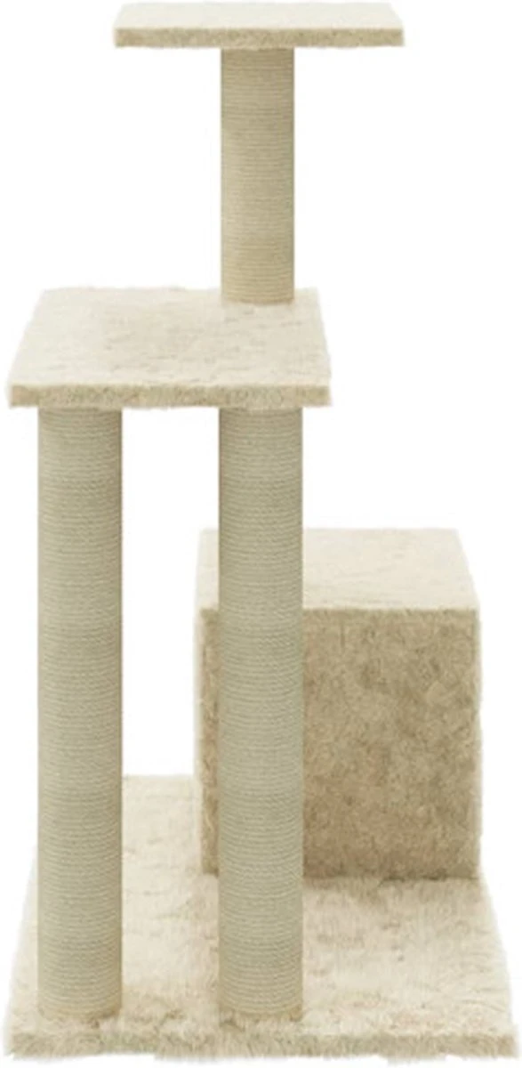 VidaXL Kattenmeubel Met Sisal Krabpalen 71 Cm Crèmekleurig 6 VidaXL Kattenmeubel Met Sisal Krabpalen 71 Cm Crèmekleurig - Afbeelding 6