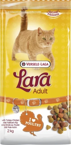 Versele-Laga Lara - Adult - Kalkoen/Kip - Kattenvoer - 2 Kg