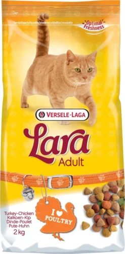 Versele-Laga Lara - Adult - Kalkoen/Kip - Kattenvoer - 2 Kg -Merkloos Verkoop 592x1200 3