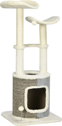PawHut Kratzbaum Mit Katzenhöhle D30-602V00 11 PawHut Kratzbaum Mit Katzenhöhle D30-602V00 -Merkloos Verkoop 596x1200 2