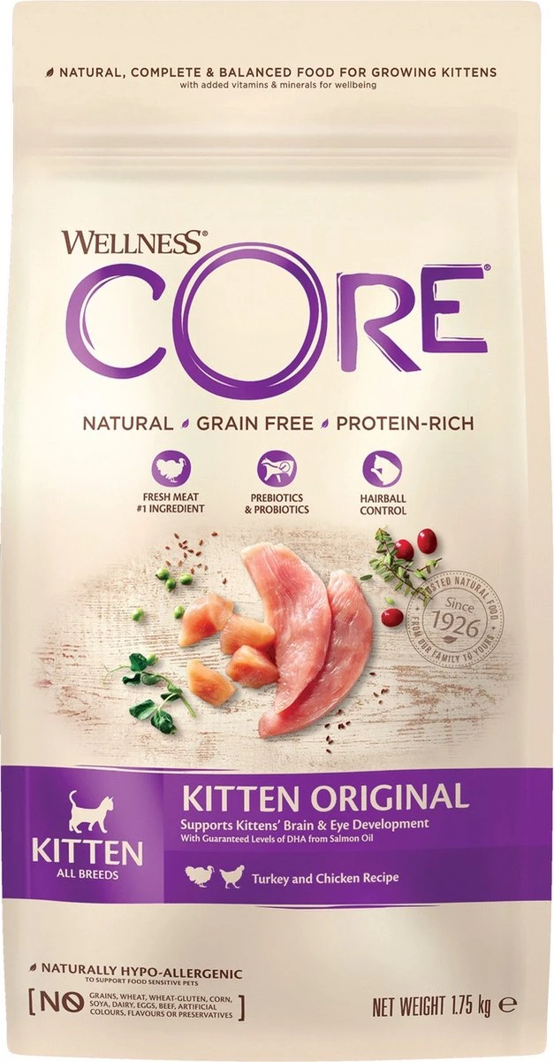 Wellness Core Grain Free Kitten - Kalkoen & Kip - Kattenvoer - 1.75 Kg 3 Wellness Core Grain Free Kitten - Kalkoen & Kip - Kattenvoer - 1.75 Kg - Image 3