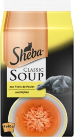 Sheba Soups Kip Multipack 4 X 40 Gr