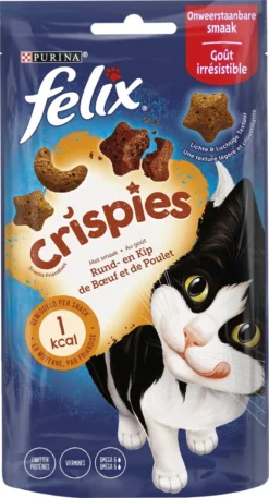 Felix Crispies - Kattensnacks Rund & Kip - 8 X 45g