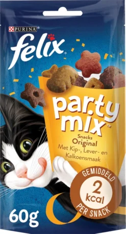 Felix Cat Snacks Party Mix - Kattensnacks Original En Seaside - 16 X 60g 16 Felix Cat Snacks Party Mix - Kattensnacks Original En Seaside - 16 X 60g -Merkloos Verkoop 649x1200
