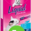 Merkloos Vitakraft Cat Liquid-Snack Zalm & Omega 6 Stuks - 5 Verpakkingen
