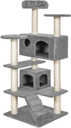 Topmast Krabpaal - Kattenpaal - Mickey - 50 X 50 X 132 Cm - Grijs