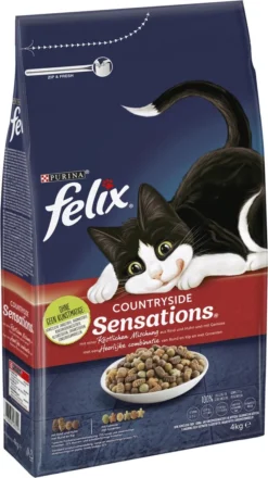 Felix Meaty Sensations - Katten Droogvoer - Rund, Kip & Groenten - 4kg