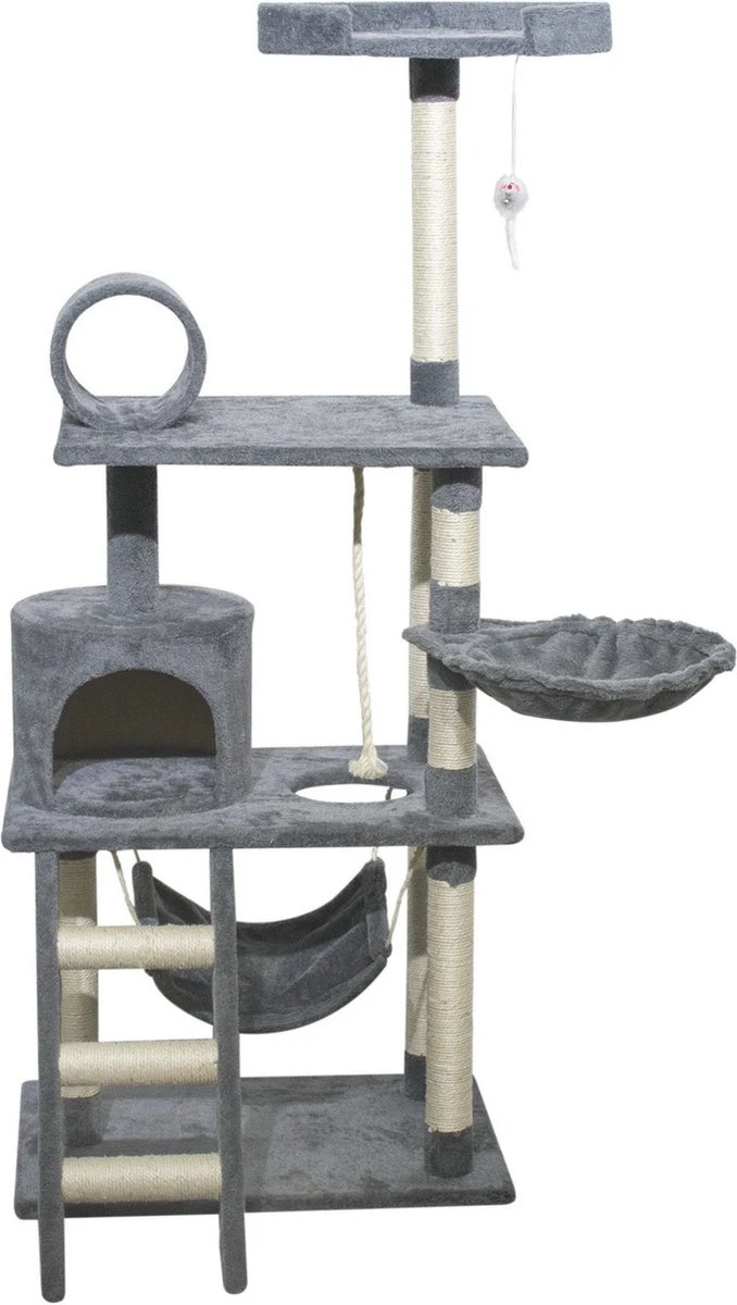 Adori Krabpaal Sjors - 60x40x145 Cm - Grijs 1 Adori Krabpaal Sjors - 60x40x145 Cm - Grijs