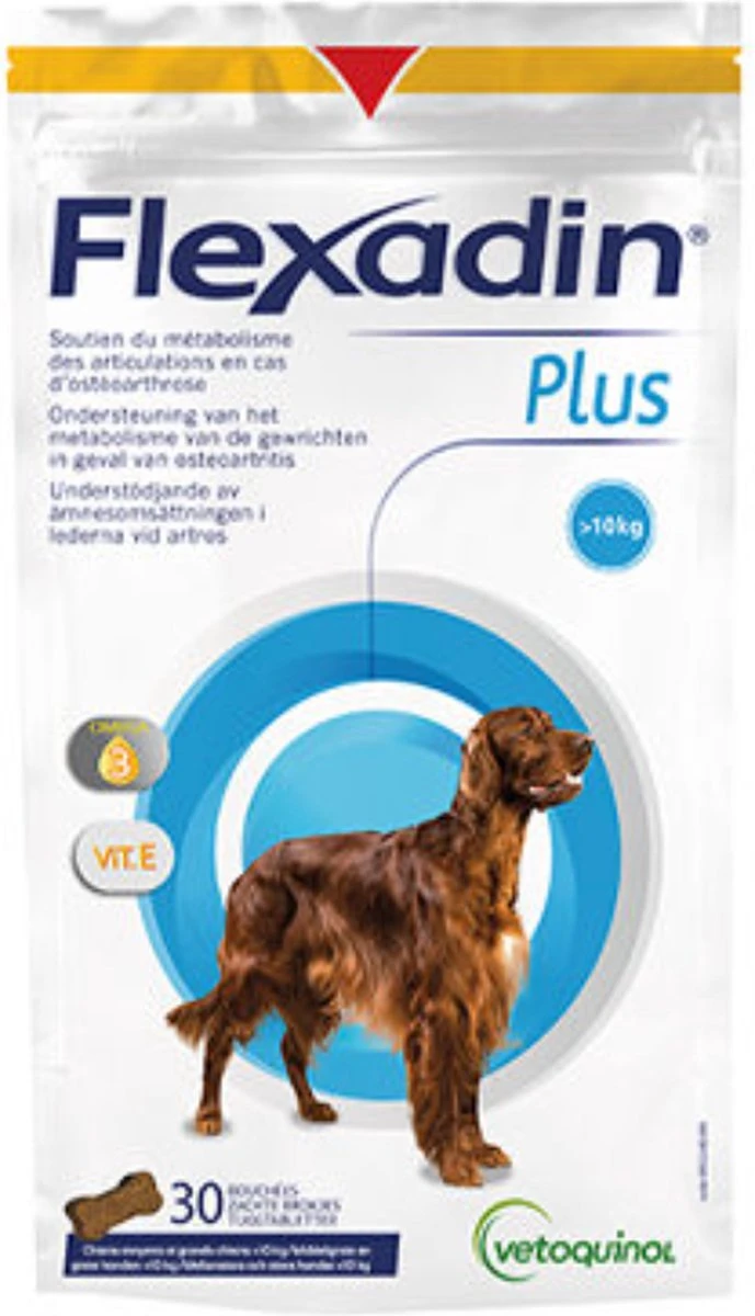 Flexadin Gewricht Supplement Flexadin Plus Maxi > 10 Kg - 90 Brokjes 1 Flexadin Gewricht Supplement Flexadin Plus Maxi > 10 Kg - 90 Brokjes