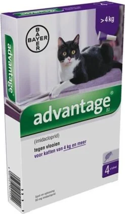 Bayer Advantage 40 Tegen Vlooien - <4kg - 4 X 0,4 Ml - Adult -Merkloos Verkoop 701x1200 2