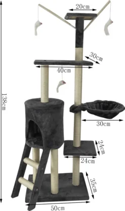 Homestyle Budget Krabpaal Pebbles 50x35x138 Cm - Krabpaal - Grijs&Zwart 5 Homestyle Budget Krabpaal Pebbles 50x35x138 Cm - Krabpaal - Grijs&Zwart -Merkloos Verkoop 712x1200 2