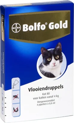 Bayer Bolfo Gold 80 Anti Vlooienmiddel - Kat - > 4 Kg - 4 Pipetten -Merkloos Verkoop 723x1200 1