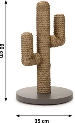 Designed By Lotte Houten Cactus - Krabpaal - Taupe - 35 X 35 X 60 Cm -Merkloos Verkoop 729x1200 7