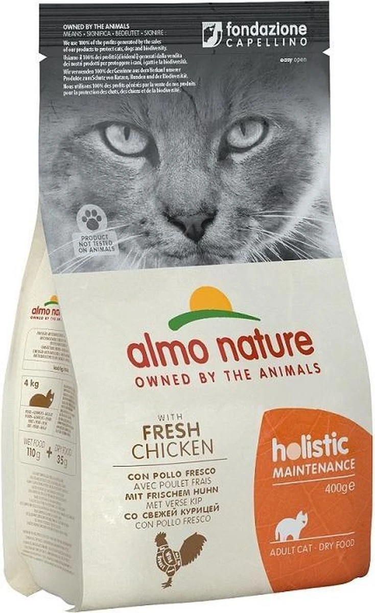 Almo Nature Holistic Droogvoer Voor Volwassen Katten - Kip - In 400gr, 2kg Of 12kg - Holistic Kip - 2kg 1 Almo Nature Holistic Droogvoer Voor Volwassen Katten - Kip - In 400gr, 2kg Of 12kg - Holistic Kip - 2kg