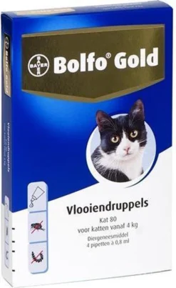 Bayer Bolfo Gold 40 Anti Vlooienmiddel - Kat - 0 Tot 4 Kg - 2 Pipetten -Merkloos Verkoop 735x1200 2