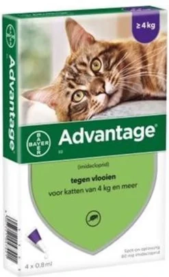 Bayer Advantage 40 Tegen Vlooien - <4kg - 4 X 0,4 Ml - Adult -Merkloos Verkoop 735x1200 5