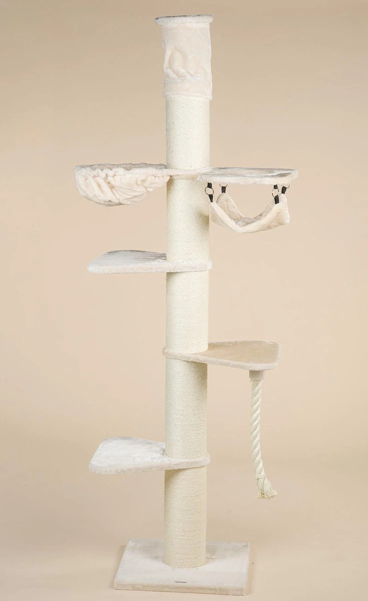 Krabpaal Plafondhoog Voor Grote Katten Maine Coon Tower Crown Crème Beige Van RHRQuality 14 Krabpaal Plafondhoog Voor Grote Katten Maine Coon Tower Crown Crème Beige Van RHRQuality - Image 14