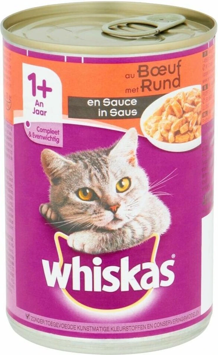 Whiskas Natvoer - Adult - Rund - 12 X 400 Gr 3 Whiskas Natvoer - Adult - Rund - 12 X 400 Gr - Image 3