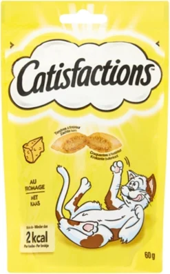 Catisfactions Kattensnoepjes - Kaas - Kattensnack - 60 G - 1 Zakje -Merkloos Verkoop 746x1200
