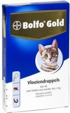Bayer Bolfo Gold 40 Anti Vlooienmiddel - Kat - 0 Tot 4 Kg - 4 Pipetten -Merkloos Verkoop 751x1200 1