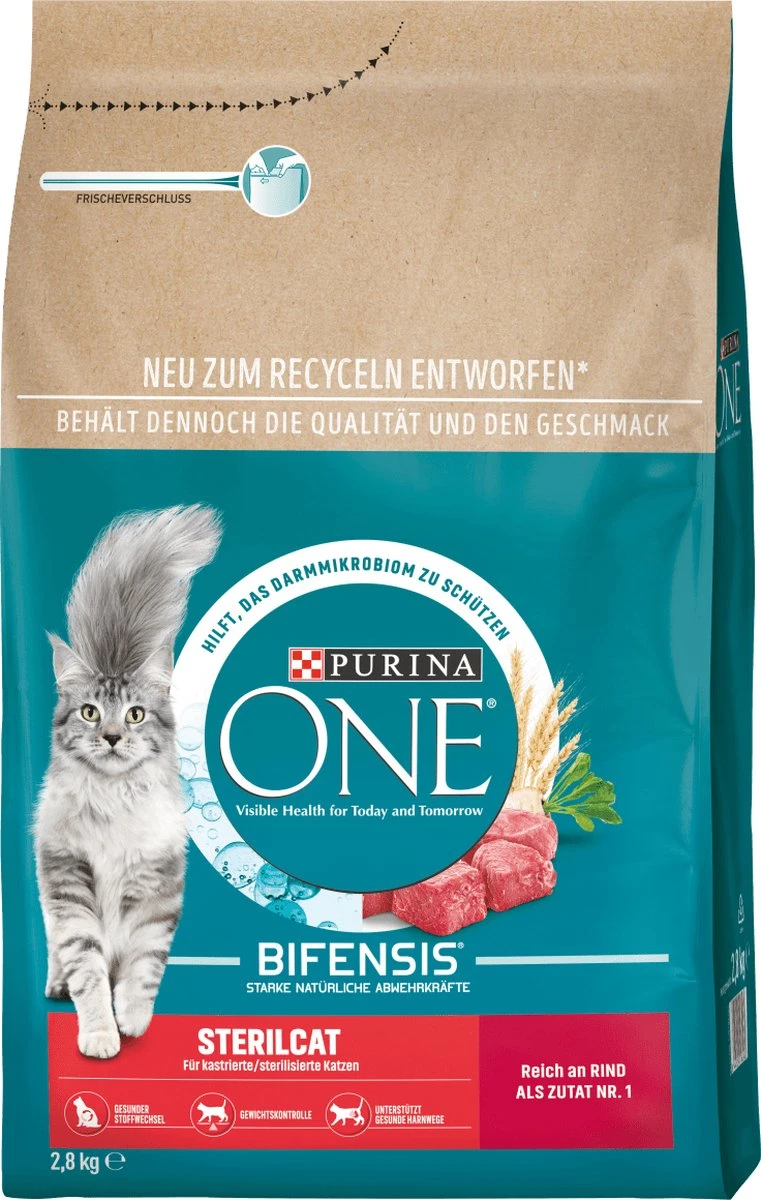 PURINA ONE Sterilcat Katten Droogvoer Met Rundvlees & Tarwe, Adult, 2.8 Kg 1 PURINA ONE Sterilcat Katten Droogvoer Met Rundvlees & Tarwe, Adult, 2.8 Kg