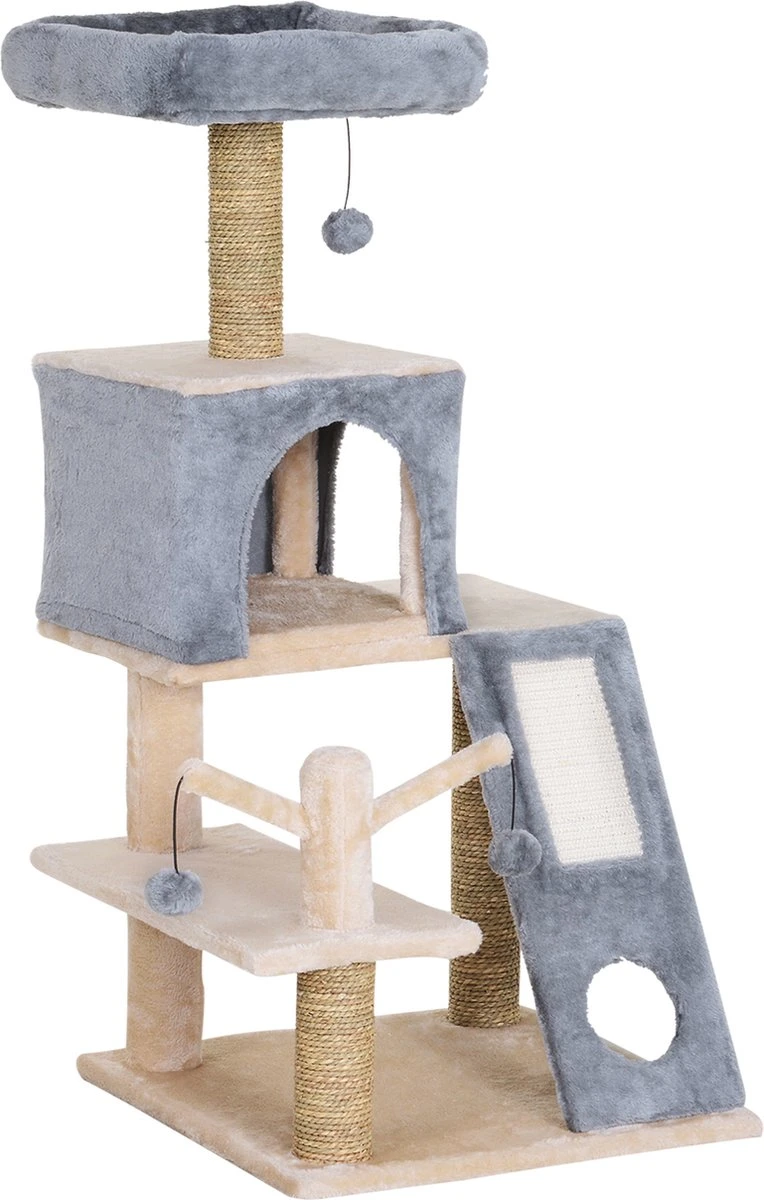 PawHut Kattenboom Klimboom Met Kattengrot Krabboom Kattenhuis Krabpaal D30-220 1 PawHut Kattenboom Klimboom Met Kattengrot Krabboom Kattenhuis Krabpaal D30-220